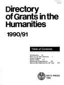 Cover of: Directory of grants in the humanities.