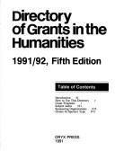 Cover of: Directory of Grants in the Humanities, 1991-1992 (Directory of Grants in the Humanities)