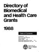 Cover of: Directory of Biomedical & Health Care Grants, 1988