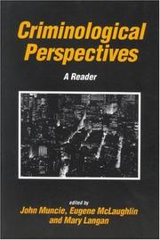 Cover of: Criminological perspectives by edited and introduced by John Muncie, Eugene McLaughlin and Mary Langan.