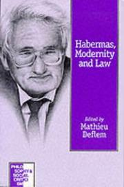Cover of: Habermas, modernity, and law by edited by Mathieu Deflem.