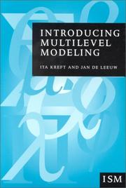 Cover of: Introducing multilevel modeling | Ita G. G. Kreft