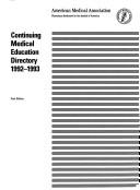 Cover of: Continuing Medical Education Directory, 1992-1993