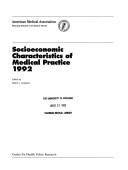 Cover of: Socioeconomic Characteristics of Medical Practice, 1992 (Socioeconomic Characteristics of Medical Practice)
