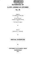 Cover of: Handbook of Latin American Studies: Social Sciences 1973 (Handbook of Latin American Studies)