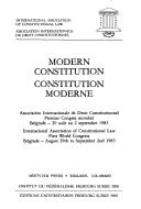 Cover of: Modern Constitution