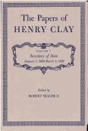Cover of: The Papers of Henry Clay: Secretary of State January 1, 1828 to March 3, 1829 (Papers of Henry Clay, Vol 7)