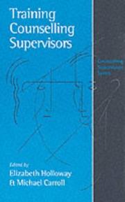 Cover of: Training Counselling Supervisors: Strategies, Methods and Techniques (Counselling Supervision series)