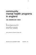 Cover of: Community mental health programs in England by Norman Rosenzweig