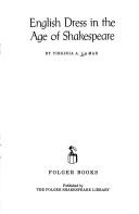 Cover of: ENGLISH DRESS IN THE AGE OF SHAKESPEARE | 