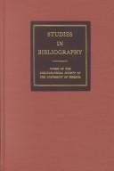 Cover of: Studies in Bibliography