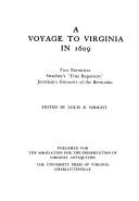 Cover of: Voyage to Virginia in 1609: 2 Narratives, Strachey's 'True Reportory' and Jourdain's 'Discovery of the Bermudas'