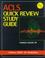 Cover of: Acls Quick Review Study Guide