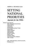 Cover of: Setting National Priorities | Joseph A. Pechman