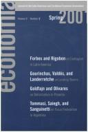 Cover of: Economia: Spring 2001 Journal of the Latin American and Caribbean Economic Association (Economia: Journal of the Latin American & Caribbean Economic Association)
