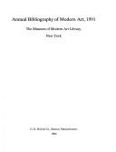 Cover of: Annual Bibliography of Modern Art, 1991 (Gk Hall Annual Bibliography of Modern Art)