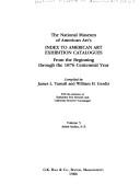 Cover of: National Museum of American Art's index to American art exhibition catalogues: from the beginning through the 1876 centennial year