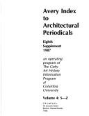 Cover of: Avery Index to Architectural Periodicals, 1987 (Avery Index to Architectural Periodicals)