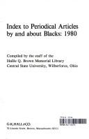 Cover of: Index to Periodical Articles by and About Blacks: 1980