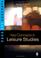 Cover of: Key Concepts in Leisure Studies (SAGE Key Concepts series)