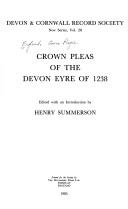 Cover of: Crown Pleas of the Devon Eyre of 1238 (New S.)