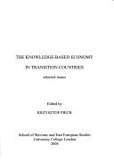 Cover of: The Knowledge-Based Economy in Transition Countries: Selected Issues (Ssees Occasional Papers)