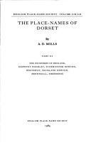 The Place-names of Dorset (County Volumes of the Survey of English Place-names) by A. D. Mills