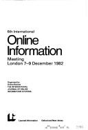 Cover of: Sixth International Online Information Meeting by 