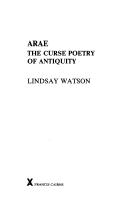 Cover of: Arae: The Curse Poetry of Antiquity
