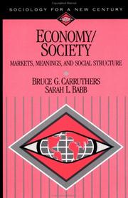 Cover of: Economy/society: markets, meanings, and social structure