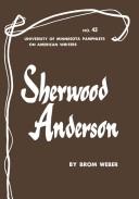 Cover of: Sherwood Anderson (Pamphlets on American Writers) by Bram Weber