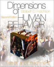 Cover of: Dimensions of human behavior. by [edited by] Elizabeth D. Hutchison.