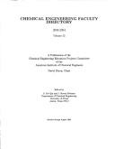 Cover of: Chemical Engineering Faculty Directory 2003-2004 (Chemical Engineering Faculty Directory)