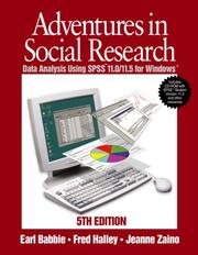 Cover of: Adventures in Social Research by Earl R. Babbie, Fred S. Halley, Jeanne S. Zaino