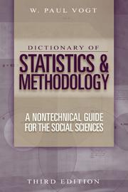 Cover of: Dictionary of Statistics & Methodology: A Nontechnical Guide for the Social Sciences