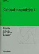 Cover of: General Inequalities 7: Seventh International Conference at Oberwolfach, November 13-18, 1995 (DMV Seminar)