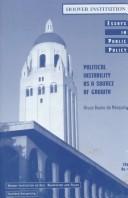 Cover of: Political Instability As a Source of Growth (Essays in Public Policy)