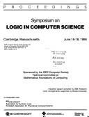 Cover of: Symposium on Logic in Computer Science: proceedings : Cambridge, Massachusetts, June 16-18, 1986