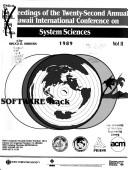 Cover of: Proceedings of the Twenty-Second Annual Hawaii International Conference on System Sciences by Bruce D. Shriver