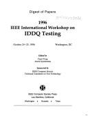 Cover of: 1996 IEEE Workshop in Iddq Testing