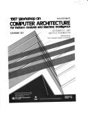 Cover of: Workshop on Computer Architecture for Pattern Analysis & Machine Intelligence (Capami '87): Proceedings