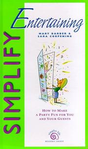 Cover of: Simplify entertaining by Mary Corpening Barber