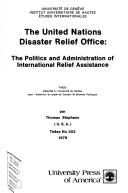 Cover of: The United Nations Disaster Relief Office | Thomas Stephens