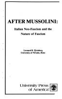 Cover of: After Mussolini