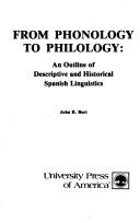 Cover of: From Phonology to Philology