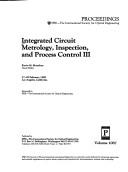 Cover of: Integrated circuit metrology, inspection, and process control III: 27-28 February 1989, Los Angeles, California