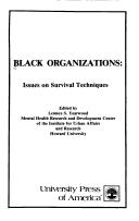 Cover of: Black Organizations by Lennox X. Yearwood