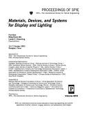 Cover of: Materials, Devices and Systems for Display and Lighting (SPIE P.)