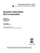 Cover of: Quantum Information and Computation (Proceedings of SPIE)