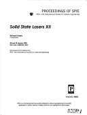 Cover of: Solid State Lasers XII